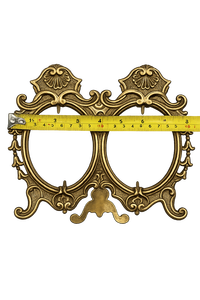 antique <b>double</b> <b>photo</b> <b>frame</b> vintage brass <b>photo</b> <b>frame</b> <b>double</b> oval picture <b>frame</b> antique style picture <b>frame</b> vintage tabletop - Product Image 5