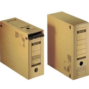 Premium Archival Print Corrugated <b>Cardboard</b> <b>Box</b> 12x27.5x32.5cm Natural Brown Kraft Paper Leitz Recycled/Laminated - Product Image 1