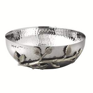 Floral Stem Metal Decorative <b>Bowl</b> Polished Eco-Friendly <b>Serving</b> <b>Bowl</b> for Weddings and Fruits Prices japanese - Product Image 1
