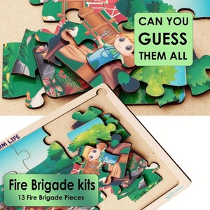 Venta al por mayor de rompecabezas de madera con temática de granja juguetes de rompecabezas educativos de dibujos animados para niños, OEM/ODM personalizable - Product Image 4