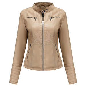Venta al por mayor chaqueta de cuero de moda de las mujeres chaqueta de cuero de la PU de alta calidad chaqueta de cuero - Product Image 1