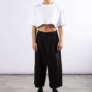 เสื้อยืดครอปสำหรับผู้หญิงสีพื้นแห้งเร็วและระบายอากาศได้ดี - Product Image 5