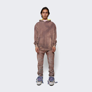 Sweat à capuche homme imprimé personnalisé lavé à l'acide Streetwear pull surdimensionné XS tissu polaire français broderie 100% coton thermique - Product Image 2