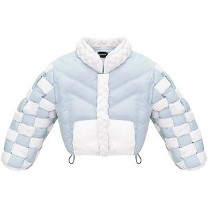 Veste matelassée chaude et surdimensionnée d'automne pour hommes, vêtements d'extérieur imperméables et coupe-vent à capuche avec logo personnalisé à l'avant - Product Image 4