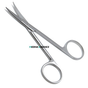 Tijera de Iris Knapp profesional, instrumento quirúrgico operativo de acero inoxidable curvo con fuente de alimentación Manual, logotipo personalizable - Product Image 2