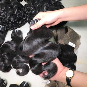 Paquets de cheveux humains vierges non transformés, tissage de cheveux alignés avec cuticule vierge péruvienne avec fermeture à lacet 100, livraison directe, javel - Product Image 1