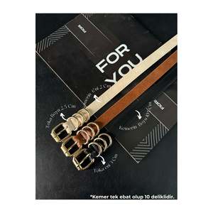 Ceinture fine pour femme à boucle carrée, ceinture de taille, ceinture pour robe, ceinture pour jupe, ceinture pour pantalon - Noir-brun-beige - Product Image 1