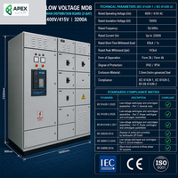 3200A Papan Distribusi Utama MDB Tegangan Rendah 400V 415V ACB Switchboard Daya untuk Pusat Data dan Distribusi Daya Industri
