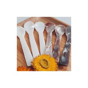 ช้อนคาเวียร์สีขาวทำจากเปลือกหอยมุก-ช้อนเปลือกหอยสีขาวออกแบบโลโก้ได้ตามต้องการ - Product Image 4