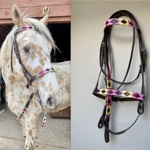 Bridas de polo de cuero genuino de calidad superior, brocas ecuestres occidentales duraderas para montar a caballo, productos de alta gama para caballos - Product Image 4