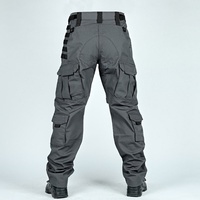Pantalon cargo décontracté gris personnalisé avec logo pour homme, taille haute, respirant, séchage rapide, en toile écologique, léger, anti-plis, pour l'extérieur