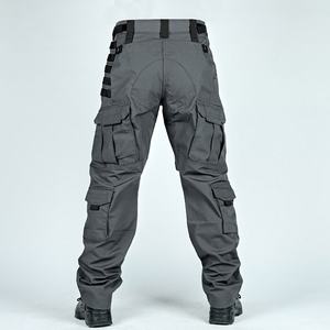 Pantalones Tácticos Grises con Logotipo Personalizado para Hombre, Cintura Alta, Transpirables y de Secado Rápido para Actividades al Aire Libre, Pantalones Cargo Lavados para Hombre - Product Image 4