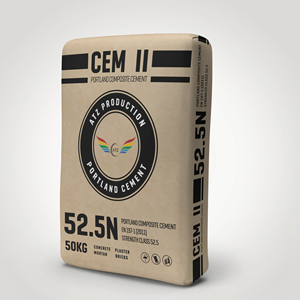 ปูนซีเมนต์ปอร์ตแลนด์ Cem II 52.5N-atz ความแข็งแรงสูงและคุณภาพดีที่สุดใช้สำหรับงานคอนกรีตกำลังสูง - Product Image 1