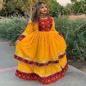 Recién llegado, vestidos tradicionales Kuchi afganos para mujer, tela de red de lino de seda de alta calidad, último diseño, MOQ bajo, indio pakistaní - Product Image 2