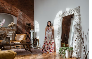 3D Floral <b>Beige</b> Embroidery Long Sleeve Maxi Women's <b>Wedding</b> Bridal <b>Dress</b> Lace Fabric Plus Size - Product Image 3