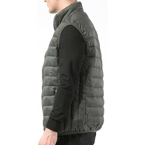 Logotipo personalizado Unisex brillante Puffer chaleco burbuja transpirable acolchado chaqueta de invierno al aire libre Puffer chaleco OEM personalizado - Product Image 4