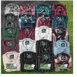 Chemise pour homme de qualité supérieure avec motif géométrique à manches longues en coton doux de style vintage et aspect professionnel-Grindal Checks - Product Image 6