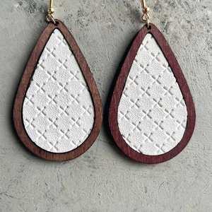 Designer Wooden <b>Earrings</b> Woman Fashion <b>Earrings</b> Stylish Homemade Seed Bead <b>Earrings</b> Unique Fashion Handmade Jewellery Creative - Product Image 2