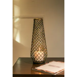 Luxury Candle <b>Tea</b> Light Candle Holder Hot Selling Fancy High Quality Handmade Fancy Metal in Iron Gold Plated Candle Lamp - Product Image 2