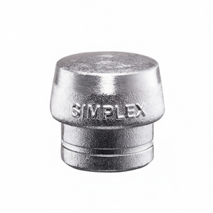SIMPLEX Tête de marteau en métal blanc de 80 mm, tête de marteau en métal argenté, outil de percussion à face souple par HALDER - Product Image 3