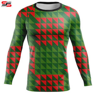 Dernière conception de vêtements de sport pour hommes Rash Guard couleur unie manches longues avec impression de logo personnalisé en gros personnalisé - Product Image 6