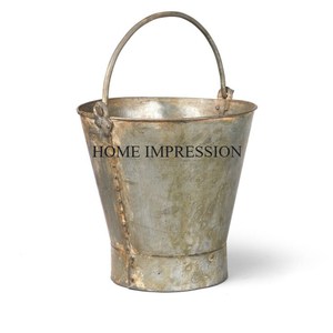 Maceta de Metal de Hotel moderno de estilo europeo para interiores y exteriores, forma de cubo, florero grande, casa, maceta alta de lujo de la India - Product Image 1