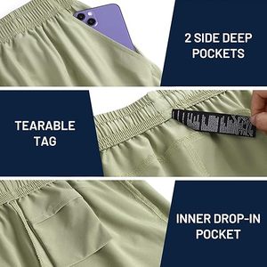 Shorts de course athlétiques pour hommes de qualité supérieure, respirants, avec poches, résistants à l'eau, légers, séchage rapide, shorts de sport pour la salle de sport - Product Image 2