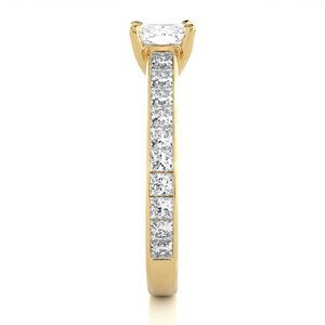 IGI certifié 2.12 carats coussin diamant cultivé en laboratoire 14K bague de fiançailles de mariage en or massif pour les femmes EF VVS-VS Cvd HPHT 2.12Ct - Product Image 5