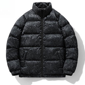 Designer Men's Winter Puffer <b>Jacket</b> with Hood <b>Canvas</b> and Down Padding - Product Image 1