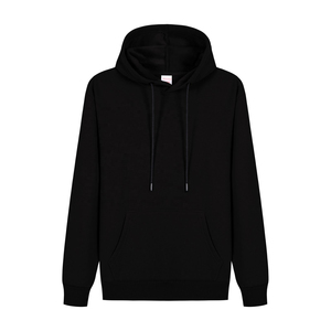 Sweat-shirt épais à capuche pour homme en molleton 100% coton 350 GSM, coupe oversize, avec poche, couleur unie, pour l'hiver - Product Image 3