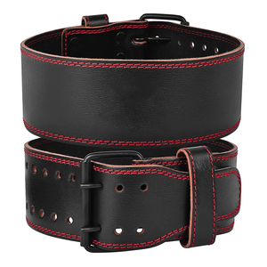 เข็มขัดพยุงหลังทำจากหนังวัวแบบปรับได้พร้อมอุปกรณ์เสริมระบายอากาศแบบง่ามคู่สำหรับใช้ในยิม - Product Image 5