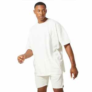 Ropa de hombre de algodón 100% de alta calidad, camiseta y pantalones cortos de gran tamaño, conjunto de chándal doble con logotipo personalizado para ropa de hombre - Product Image 3