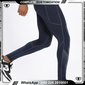 Polainas de compresión de algodón sublimadas personalizadas al por mayor para MMA BJJ gimnasio correr-Cierre de cintura elástica tela impresa - Product Image 5