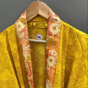 Bata de Casa de seda de lujo con estampado, Kimono Unisex, estilo bohemio, Vestido de playa ligero, ropa de dormir de verano para mujeres y hombres - Product Image 1