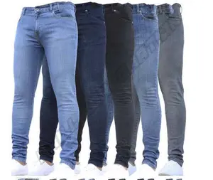 Wholesale Custom Private Labels High Street Fashionable Brill Plus Size Casual Denim Skinny Fit Men's Jeans Pants For Men