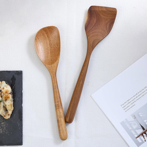 Herramientas de cocina de madera, espátula hecha a mano duradera, juego de utensilios de cocina, utensilios de madera, espátulas versátiles - Product Image 1