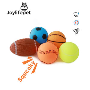 Logo personalizzato cane cigolante cane masticare giocattolo dentale Tpr palla interattivo cane basket Rugby palla allenamento - Product Image 1