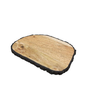 Planche à découper élégante en bois finition naturelle bois couleur marron planche à découper faite à la main en vrac - Product Image 4