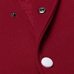 Veste universitaire pour hommes personnalisée 100% coton brodé Design col montant mince veste Letterman pour l'hiver décontracté et vêtements d'équipe - Product Image 6