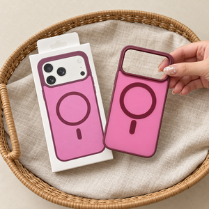เคสโทรศัพท์แม่เหล็กแบบด้านสำหรับ iPhone 18 Pro Max 17 16 15 14 13 12 สีชมพูฝ้าพร้อมกล่อง สำหรับ Samsung ราคาโรงงาน - Product Image 5