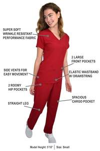 Venta al por mayor Unisex elegante algodón Scrubs Hospital médico uniformes Jogger pantalones traje para médicos y enfermeras - Product Image 6
