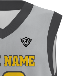 Ensemble de maillots de basket-ball personnalisés pour hommes, sans manches, uniforme sportif, séchage rapide, respirant, polyester, ensemble maillot et short d'entraînement pour équipe - Product Image 3
