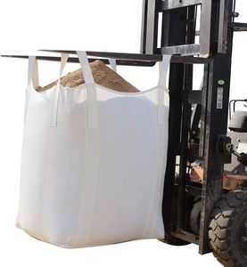 Bolsa de Plástico Resistente con Doble Correa de Amarre y Fondo Plano para Cemento, Construcción y Uso Industrial - Product Image 1