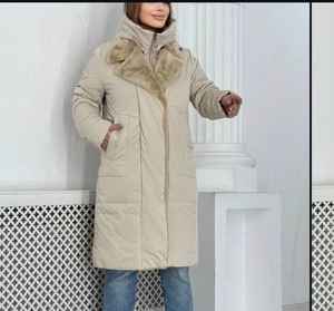 2025แจ็คเก็ตผู้หญิงผมยาวผ้ากำมะหยี่คอตตอนให้ความอบอุ่นดีไซน์ปกตั้งใหม่ระบายอากาศได้ดีซับสบายโพลีเอสเตอร์ - Product Image 1