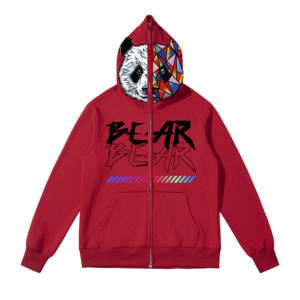 2026 nuevo diseño personalizado cubierta negro cremallera Sudadera con capucha Puff estampado completo Zip up Hoodie logotipo personalizado 3D espuma Puff serigrafía sudaderas con capucha - Product Image 4