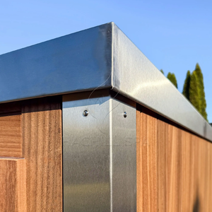 Sauna extérieur contemporain en bois massif pour 3 personnes, cabine de bien-être, centre de <span class=keywords><strong>spa</strong></span> de luxe en plein air - Product Image 4