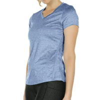 T-shirts d'été personnalisés OEM pour femmes, col en V, 95% polyester 5% élasthanne, écologiques, respirants, séchage rapide, streetwear