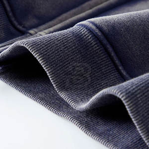 Sweat à capuche d'hiver en coton épais pour hommes, motif solide délavé à l'acide, avec col à capuche lavé à l'acide de haute qualité, OEM vente en gros - Product Image 6