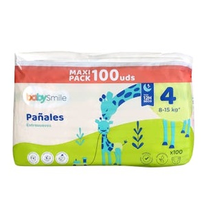 Pannolini Taglia 4 (8-15 kg) BabySmile 100 Unità - Product Image 1