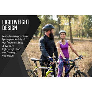 Gants de cyclisme robustes sur mesure à vendre Gants de cyclisme demi-doigts confortables en gros - Product Image 4